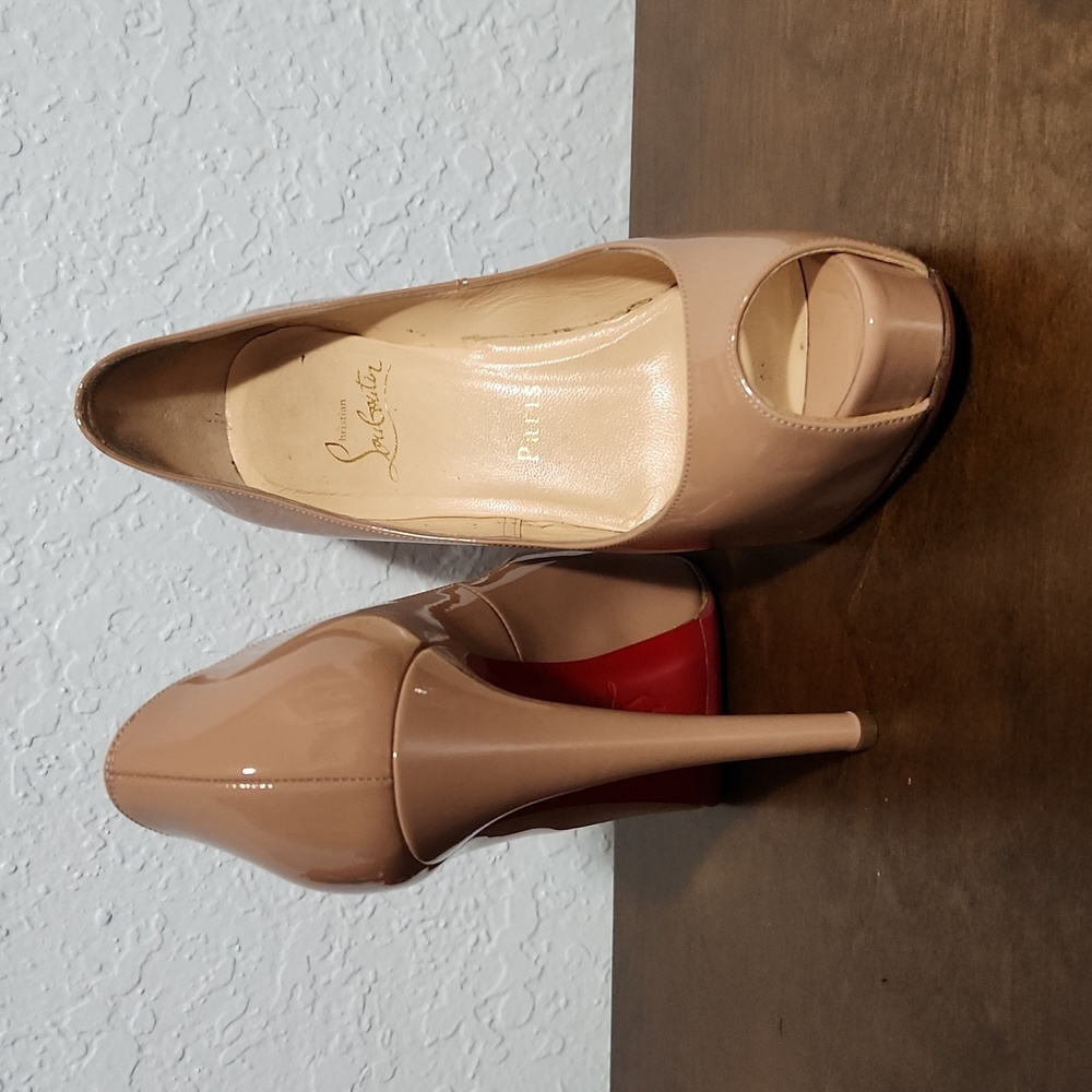 Christian Louboutin Vendome 120 Patent NUDE
